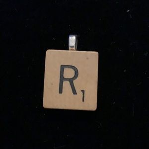 Scrabble Tile “R” Pendant